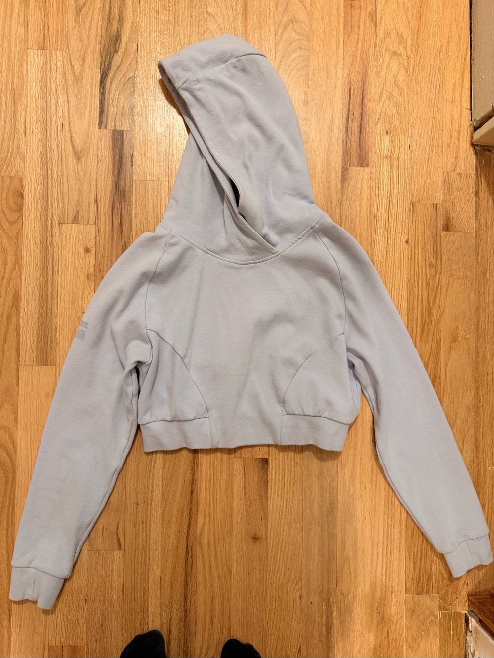 Alphalete Cropped Hoodie — Light blue